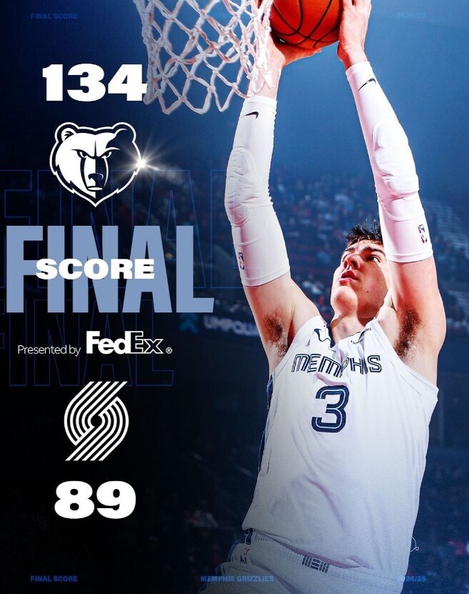 灰熊队险胜开拓者结束连败